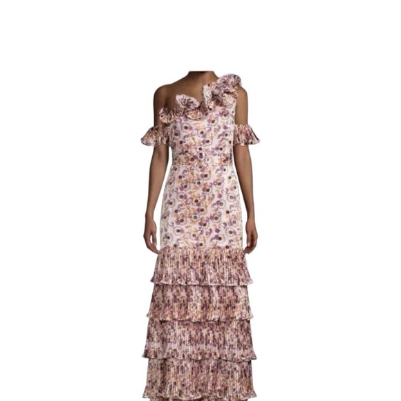 Alexis Amonda Floral Pleated Tiered Long Dress - Picture 2 of 7